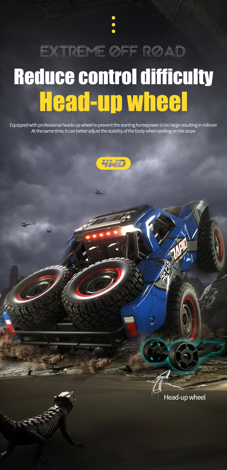 1/14 Q130 RC Car Desert  4WD Off-road Truck 2.4G High Speed Car Racing Drift Remote ControlVehicle Toys For Boys Children
