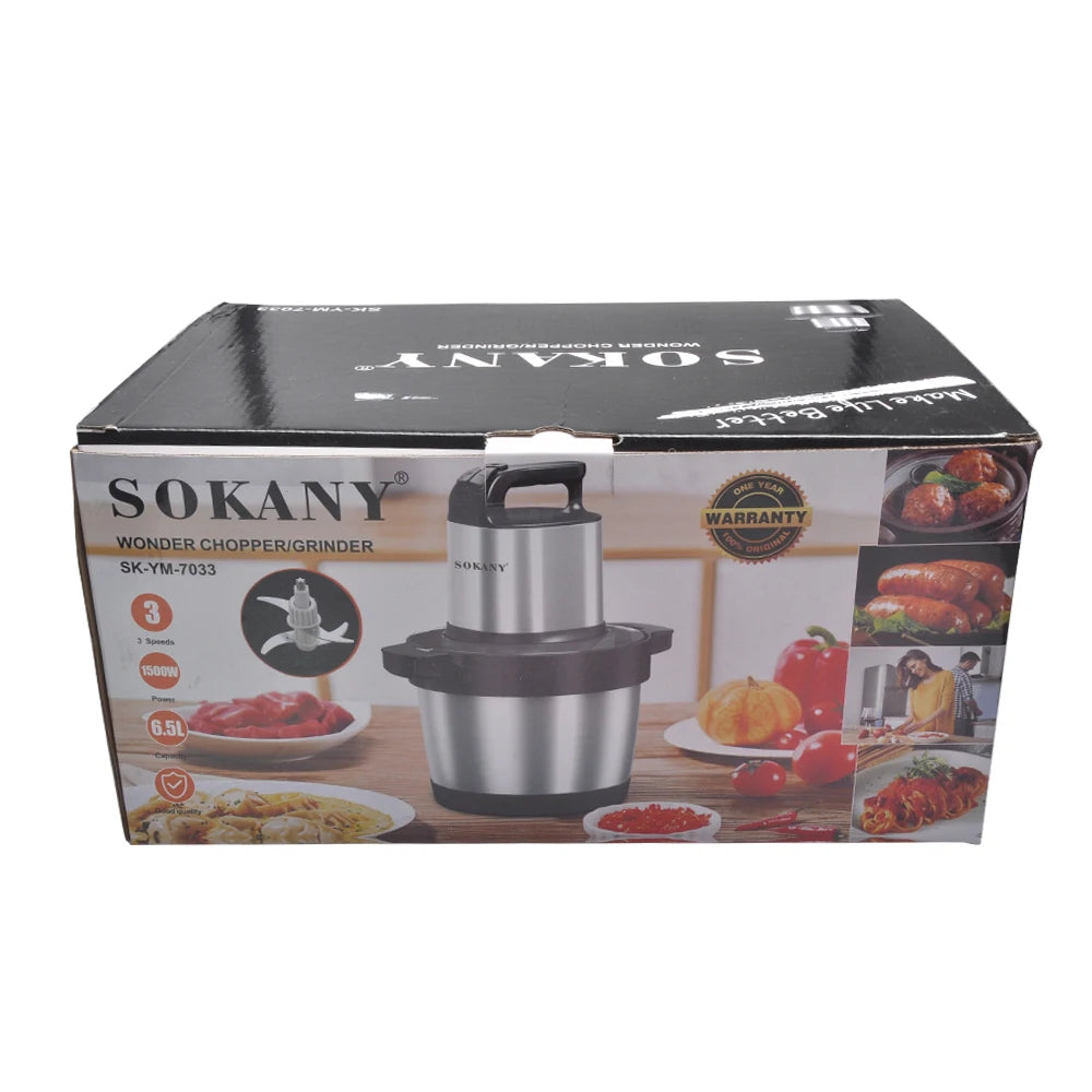 6.5L Electric Home Meat Grinder Vegetable Blender Crusher 1500W Juicer Home Sausage Stuffer Meat Mincer Food Processor Kitchen