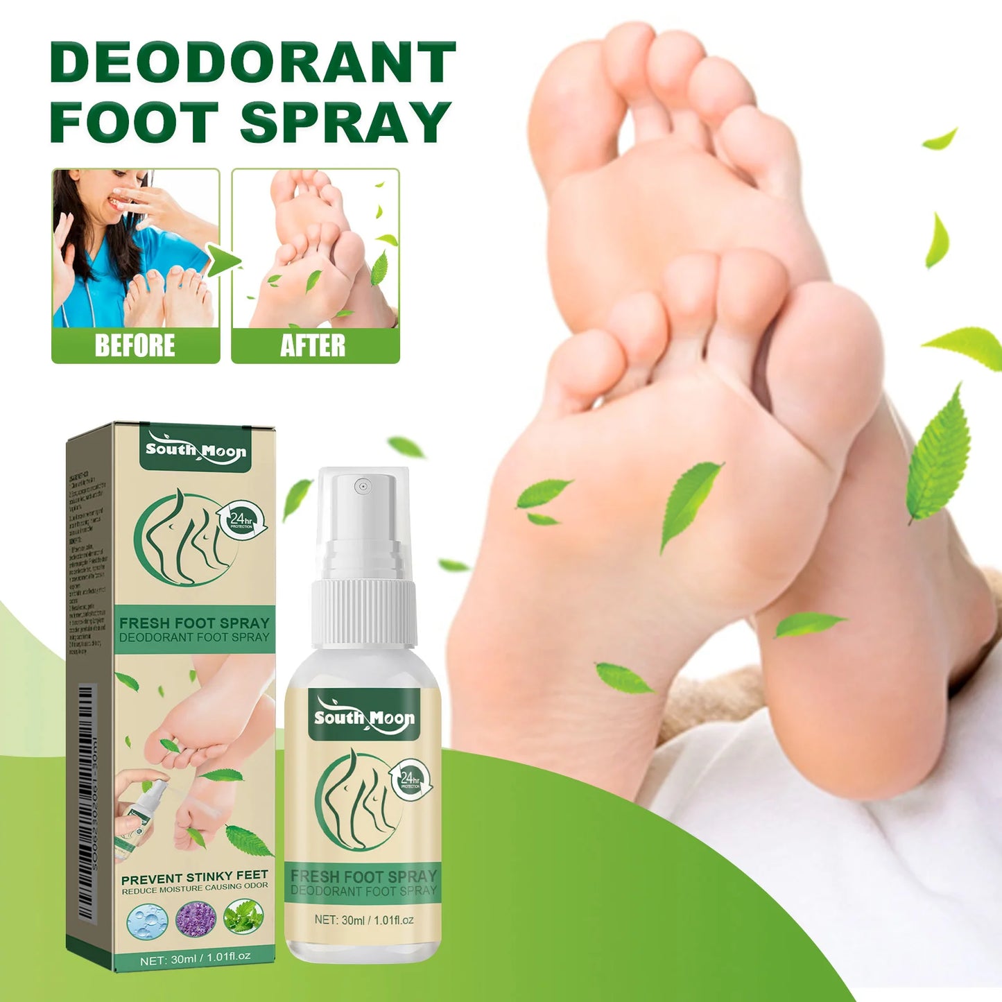 Fresh Foot Refreshing Aromatherapy Spray Foot Spray Shoe Odor Remover For Sweaty Feet Natural Soothing Scented Feet Spray Care