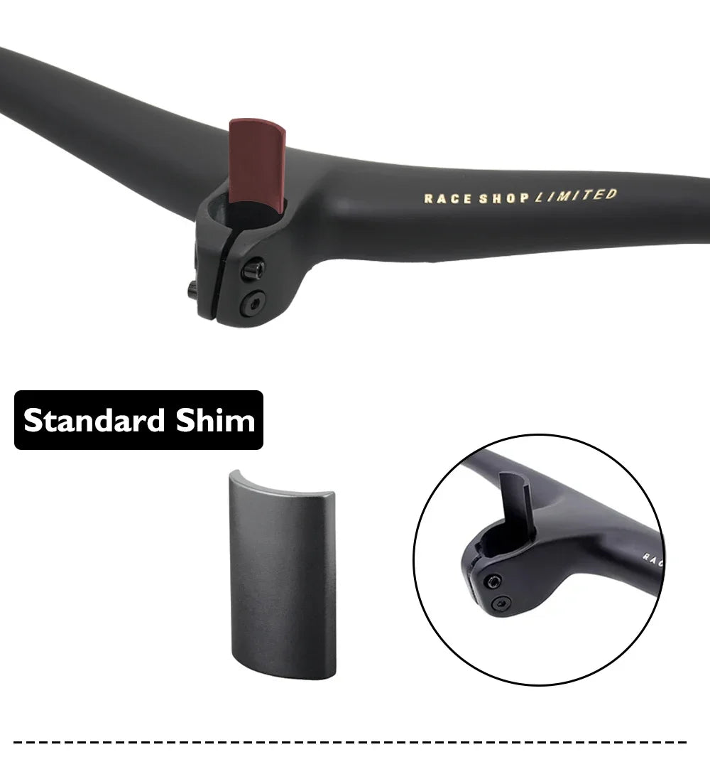 MTB Carbon Handlebar For RSL,Stem Rise 0°, Stem Length 35/45/55, Clamping 28.6mm Rise 27.5mm Width 760mm Mountain Bike Part