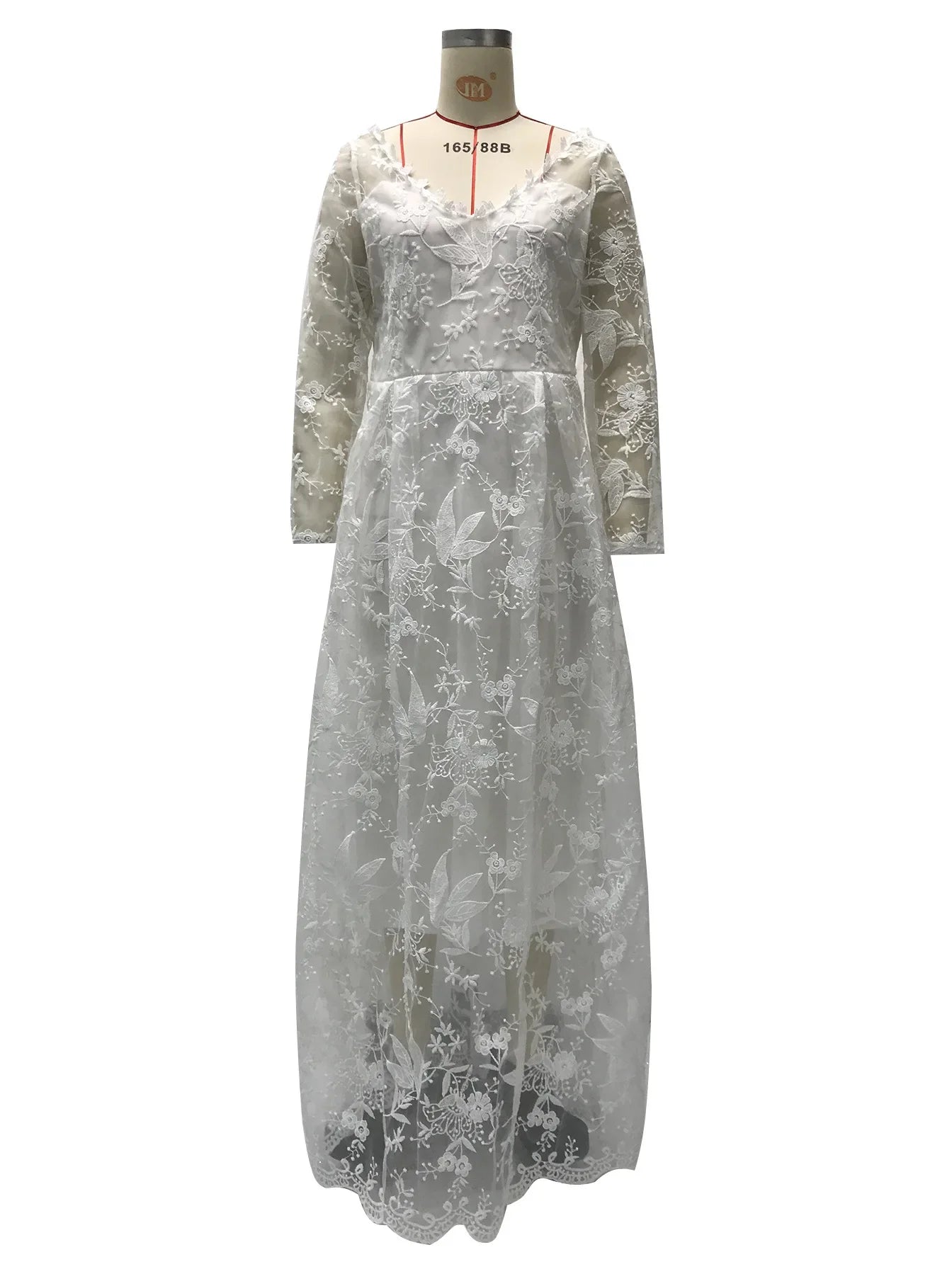 2025 New White Lace Long Sleeve One Shoulder Women's Dress Wedding Dress Evening Gown Elegant Classy Female Fashionable