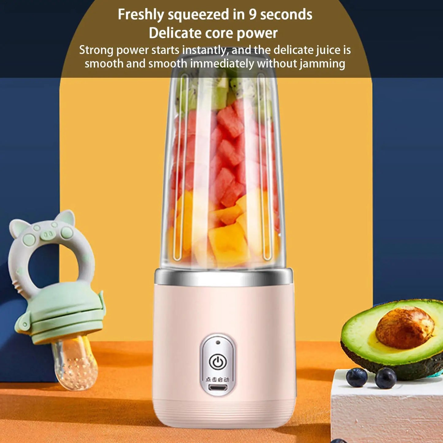 Portable Fruit Juice Blenders Summer Personal Electric Mini Bottle Home USB 6 Blades Juicer Cup Machine For Kitchen