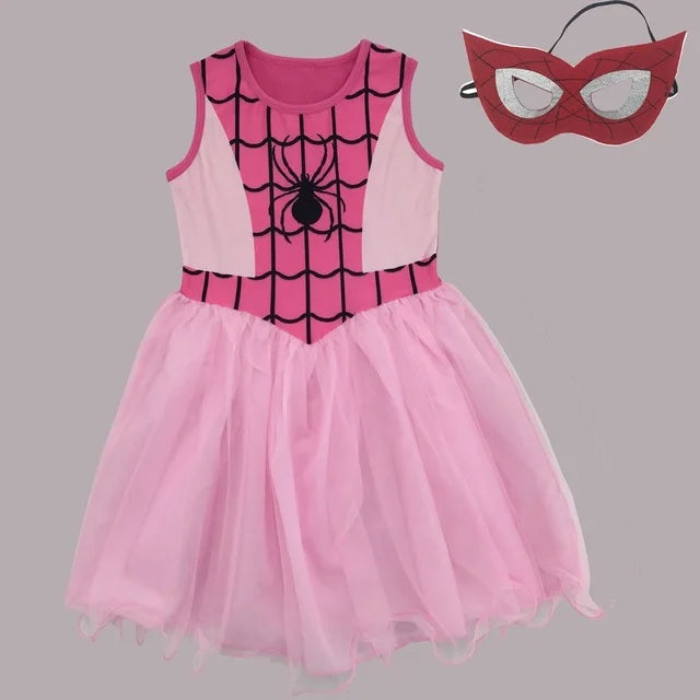 Hot girl children's costume cosplay costume cool 3-12-year-old children's Christmas costume Halloween little girl pink dress new