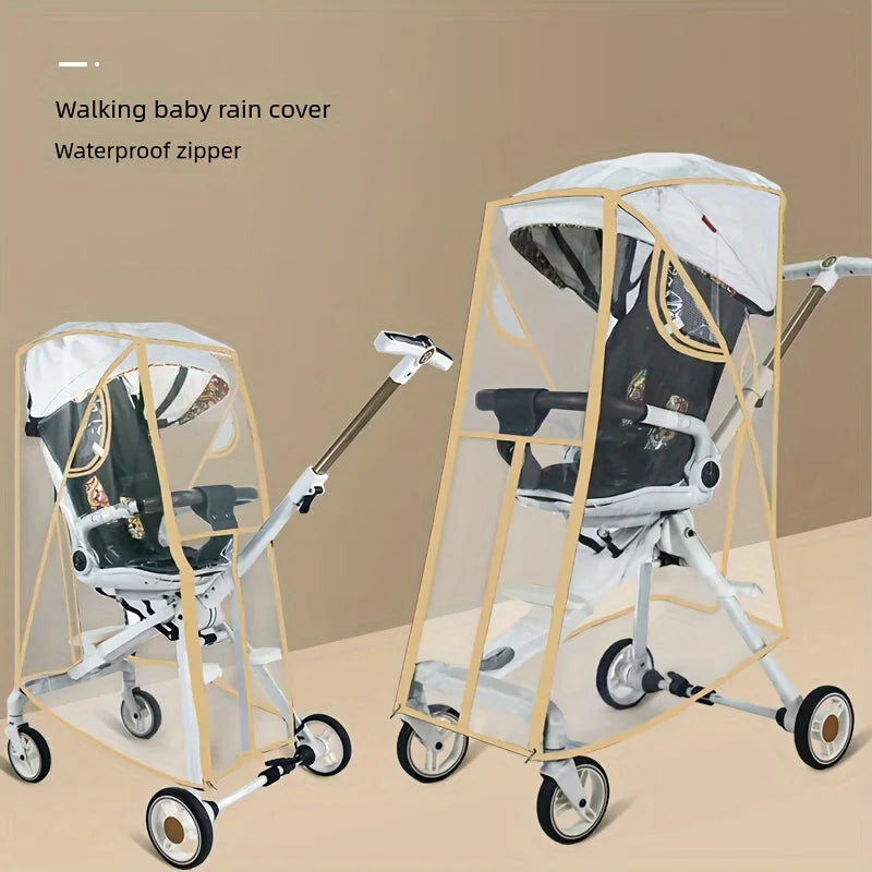 Compact Stroller Rain Cover Baby Stroller Cover for Toddler Umbrella Stroller Lightweight Travel Stroller Windproof Waterproof