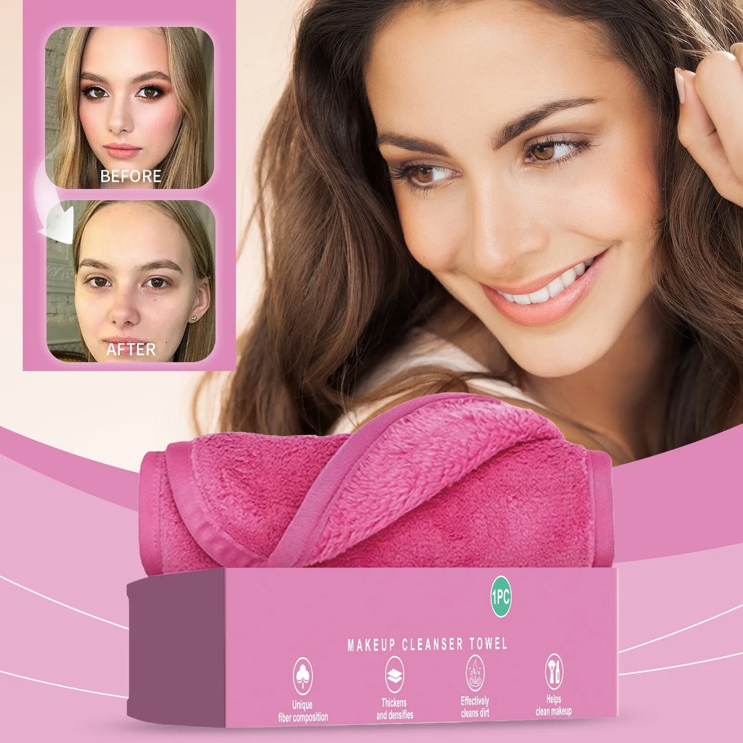 Makeup Remover Pads Reusable Cotton Pads Makeup Eraser Microfiber Facial Towel Face Cleaner Cleaning Wipes Skincare Beauty Tools