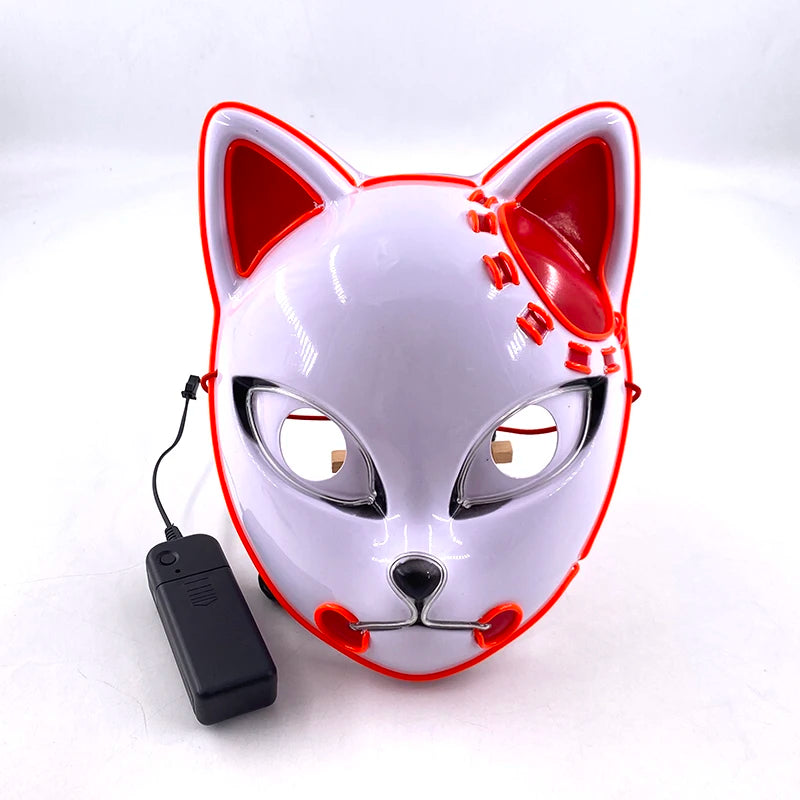 Halloween Carnival Party Costume Decoration Luminous LED Mask Halloween Mask LED Maske Light Up Party Masks for Glow Party