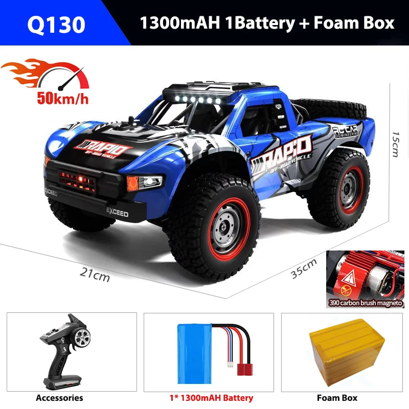 1/14 Q130 RC Car Desert  4WD Off-road Truck 2.4G High Speed Car Racing Drift Remote ControlVehicle Toys For Boys Children