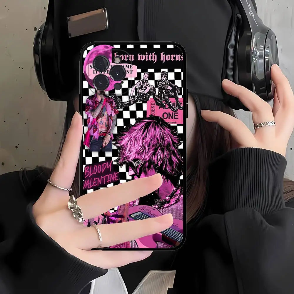 M-Machine Gun K-Kelly MGK Soft Back Phone Cover Case for iPhone 17 16 Pro Max 15 12 11 16e 13 Mini 14 15 Plus