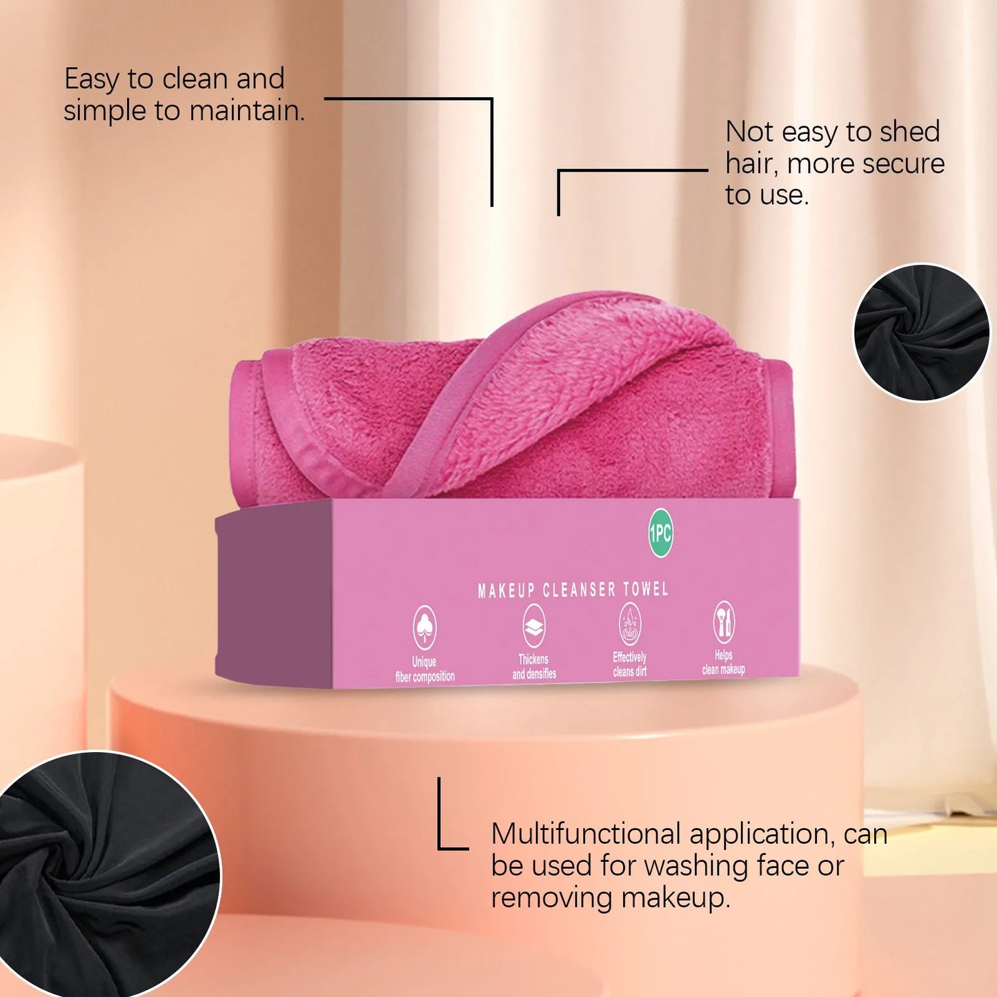 Makeup Remover Pads Reusable Cotton Pads Makeup Eraser Microfiber Facial Towel Face Cleaner Cleaning Wipes Skincare Beauty Tools