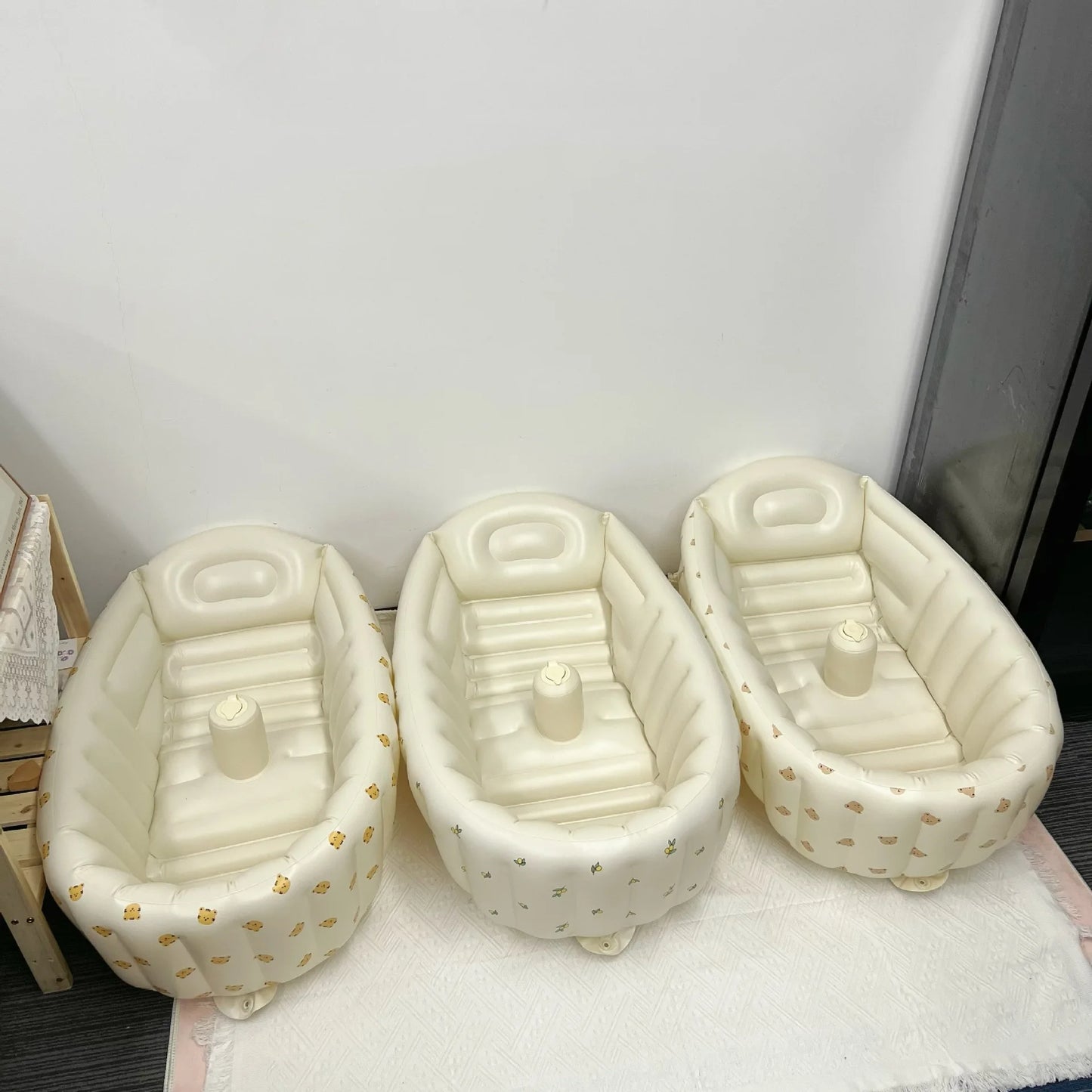 Ins Children Inflatable Bathtub Cartoon Manual Inflatable Baby Bath Indoor Kids Swimming Pool Portable Newborn Shower Products