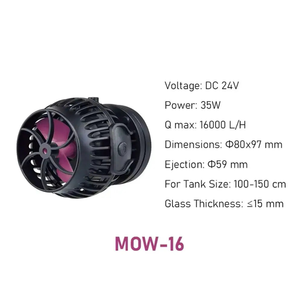 Jebao MOW-3 MOW-5 MOW-9 MOW-16 MOW-22 Series Smart WiFi Aquarium Water Wavemaker Pump with LCD Display Controller for Fish Tank