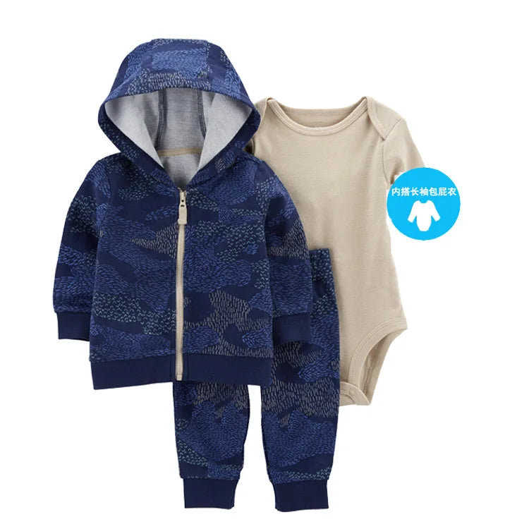 3-piece Suit Summer Baby Clothes Sets Baby Short Sleeve Shorts Cover Clothes Cute Girls Bebe Children Cotton 100% Clothing 6-24M