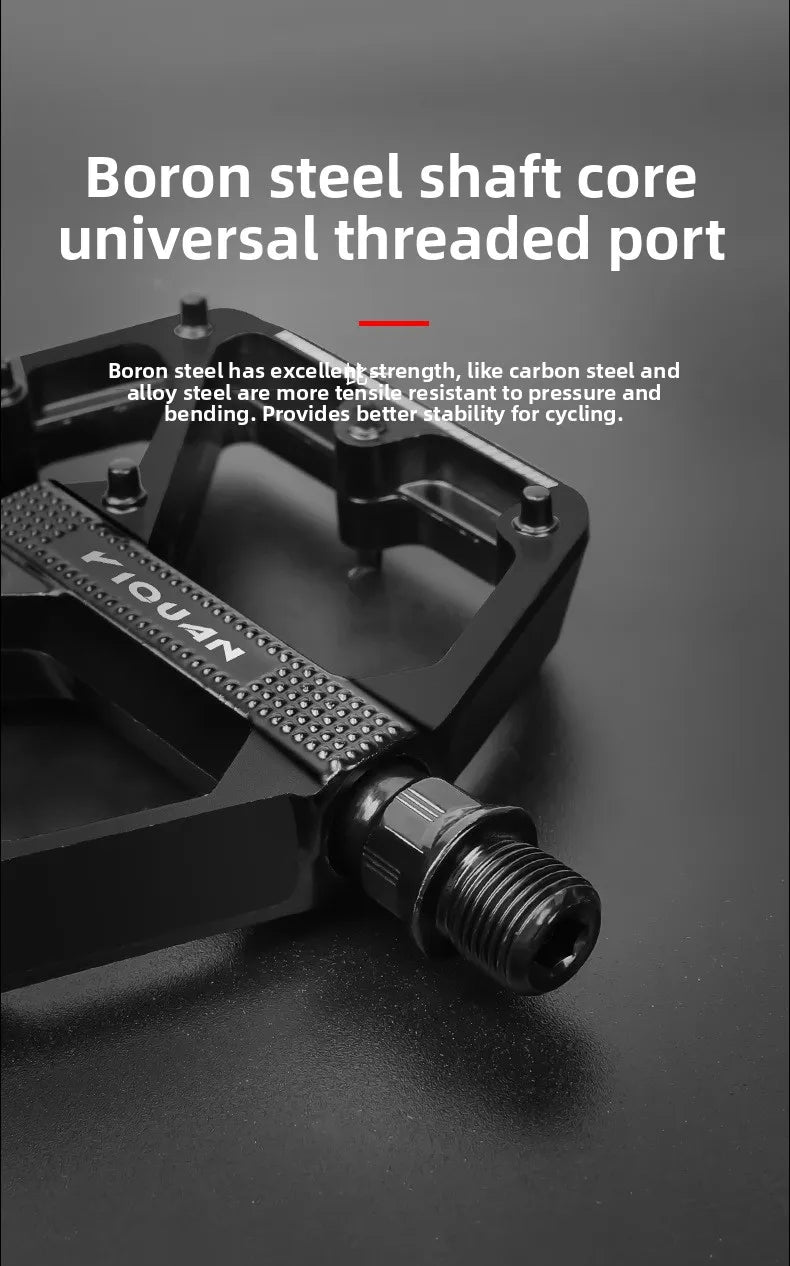 Mountain Road Bicycle Pedal Aluminum Alloy Pedal Double DU Pedal Anti-slip Widened Nail Pedal Bicycle Accessories Mtb Pedals