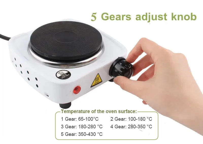 DMWD 110V Electric Hot Plate Mini stove Coffee Heater Milk Tea Mocha Heating Stove Cooking Pot Oven Small Furnace Cook US plug