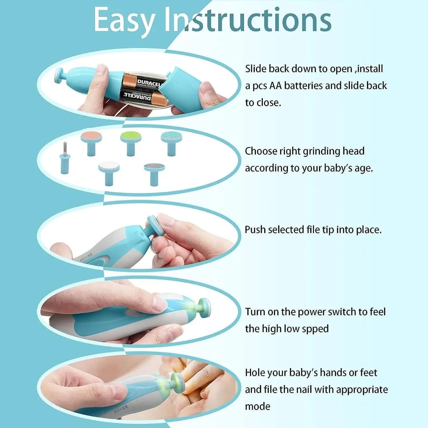 Multifunctional Electric Baby Cutter Trimmer Manicure Tool Set Baby Care Nail Trimmer Baby Nail File Clippers Toes Fingernail