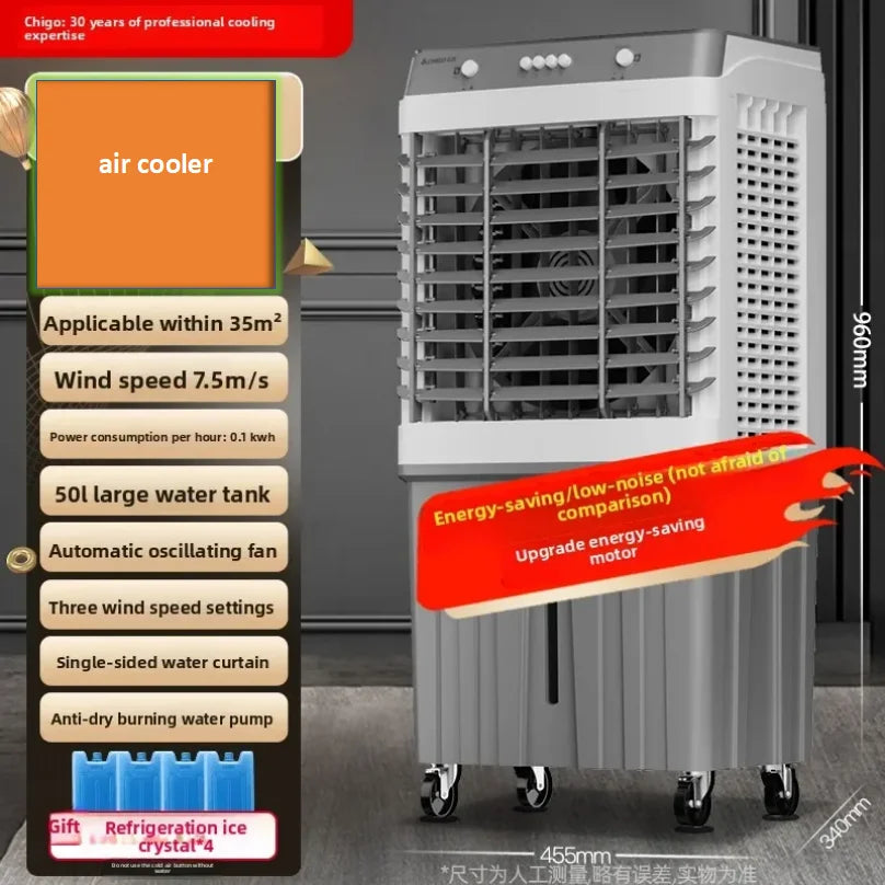 Chigo Air Cooling Fan with Ice Box Powerful Cooling for Hot Summer Days LYH