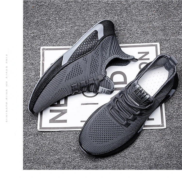 Men Casual Running Shoes Breathable Outdoor Sport Shoes Men Lightweight Facial Elastic Soft Bottom Casual Shoe Training Footwear