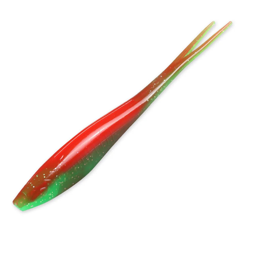 JOHNCOO 3pcs Floating Drop Shotting Soft Bait Fishing Lure 180mm V-shape Split Tail Swimbait Worm Topwater 18g