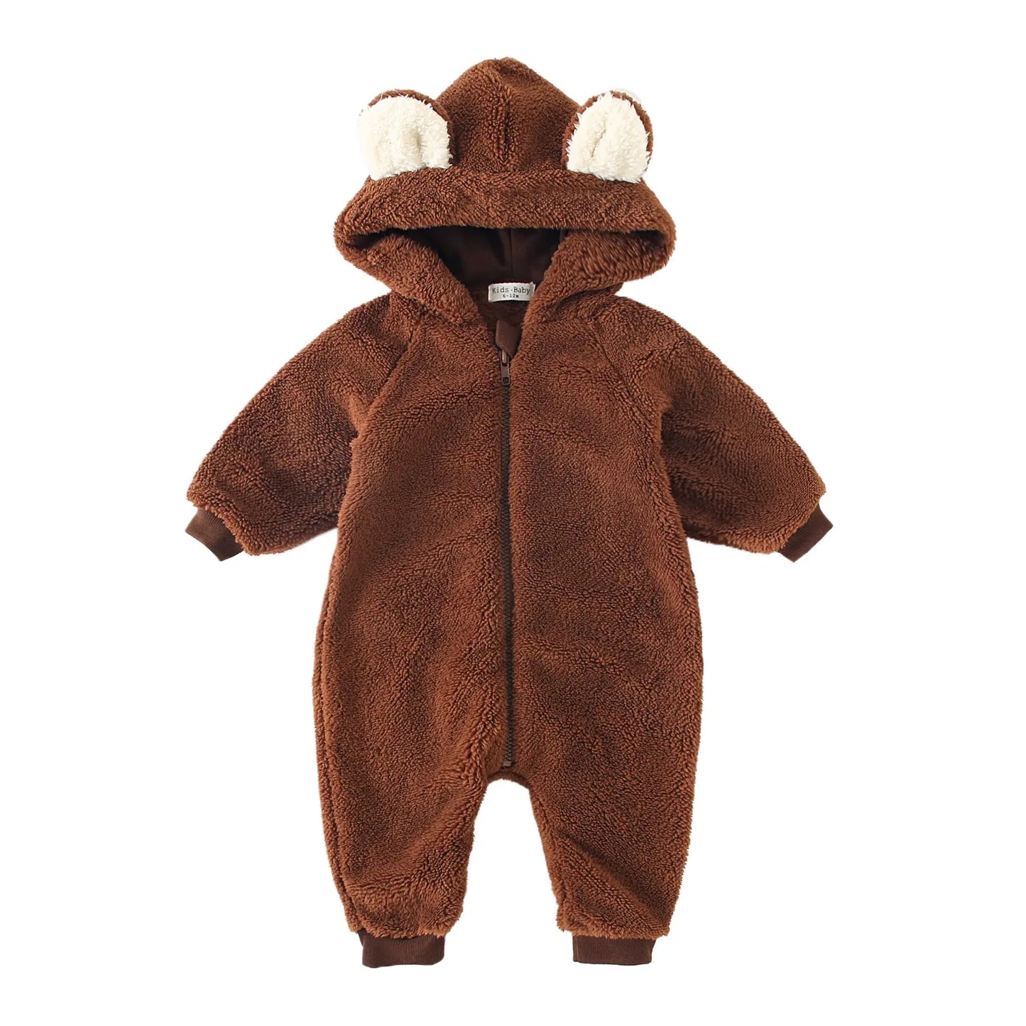 Sanlutoz Winter Fleece Thickened Zipper Toddler Long Sleeve Jumpsuits Clothing Warm Baby Rompers Cute Animal Hooded