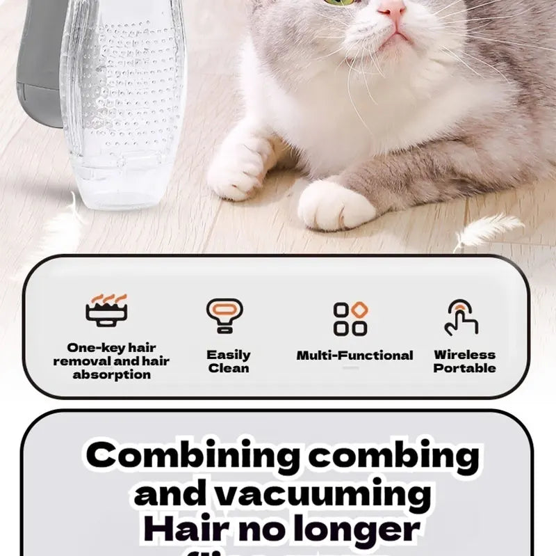 Portable Cat and Dog Hair Vacuum Electric Massage Clean Dual Purpose Cleaner Device  Cleaning Vacuum Cleaner Cat Grooming Tools