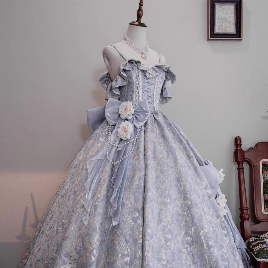 Coalfell New Lolita Princess Dress Elegant Party Gown Luxury Lolita Ball Gown Flower Wedding Dress
