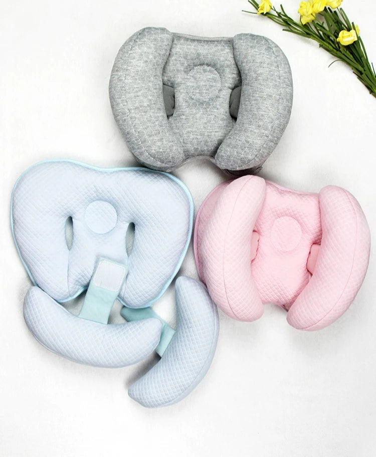 Infant Head Support Pillow for Car Seat Stroller Baby Neck Support Cushion with Adjustable Straps Child Head Rest Travel Pillow