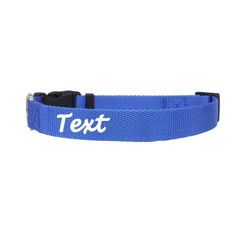 Personalized Customized Nameplate Dog Collar Soft Dogs Collars Free Customized ID Name for Small Medium Dogs Adjustable Colorful