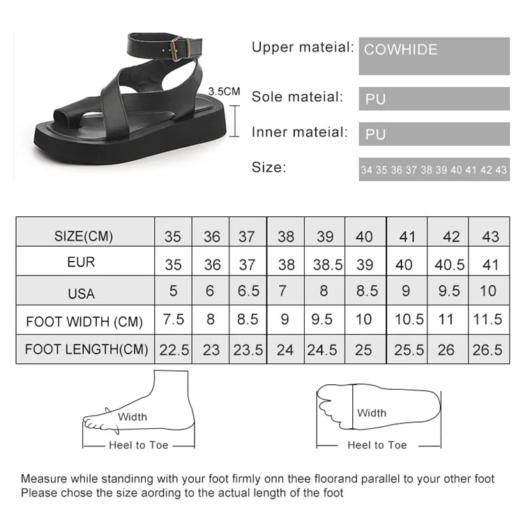 AIYUQI Women Summer Sandals 2024 New Genuine Leather Ladies Sandals Flat Fashion Sandals Women