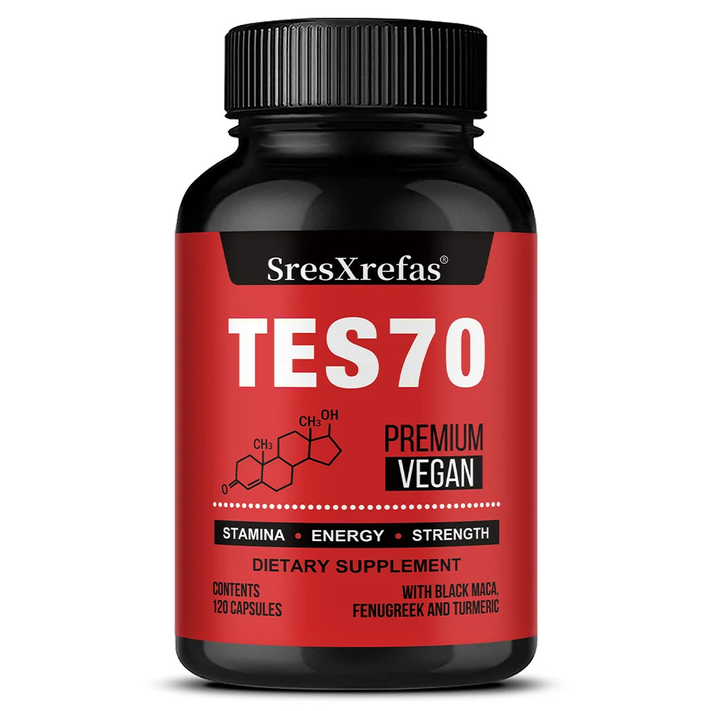 Fenugreek Supplement Capsules, with Turmeric, Black Maca, Endurance, Energy, Strength Support, Improves Mood, Overall Health