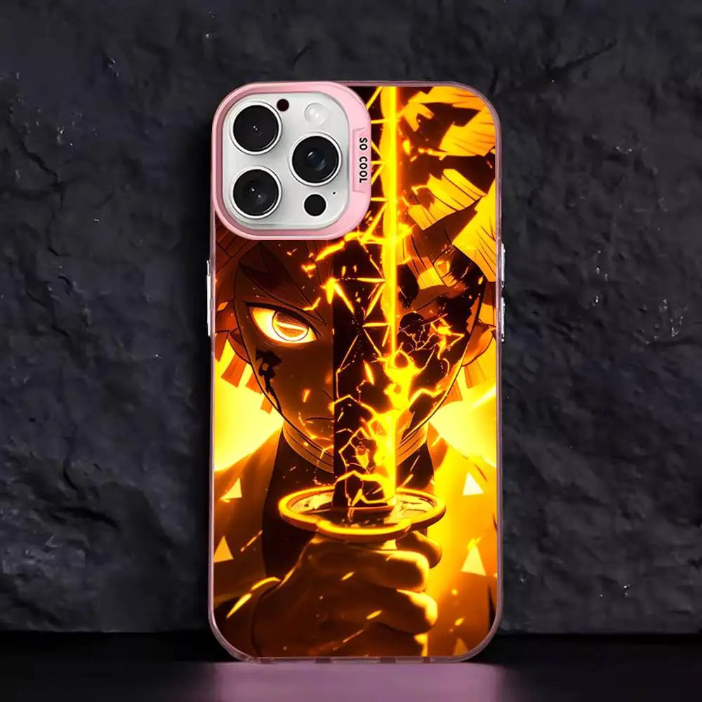 D-Demon Zenitsu S-Slayer Phone Cases For iPhone 17 16e 15 14 13 12 11 Plus Pro Max ProMax Colorful Covers