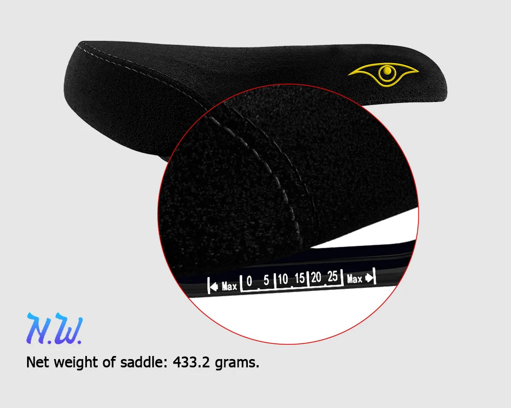 Funsea-Bicycle Seats, Wheelie Stunt, Big BMX Cruiser Bike Saddle, Flannelette, 8mm Rail Embroidery Logo Seat Cover, Eagle Eye