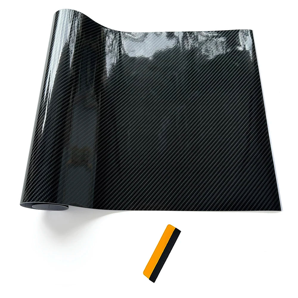 High Gloss Rearview Mirror Wrap Vinyl Car Tuning Stickers Car Styling Interior Films for Car Carbon Fiber Decals for Vehicle