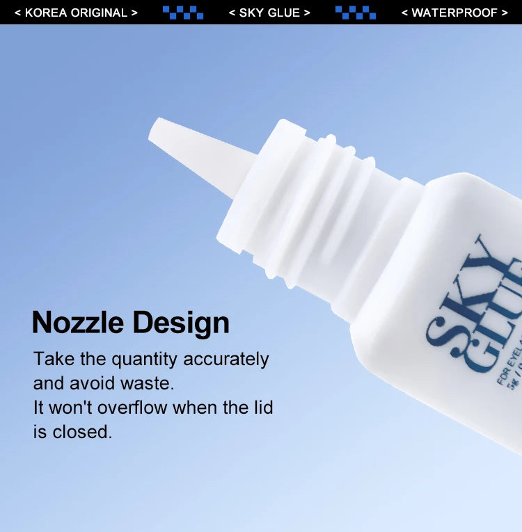 5 Bottles SKY S+ Glue for Eyelash Extensions 5ml Original Korea Sky Blue Cap False Lash Glue Makeup Tools Beauty Shop Supplies