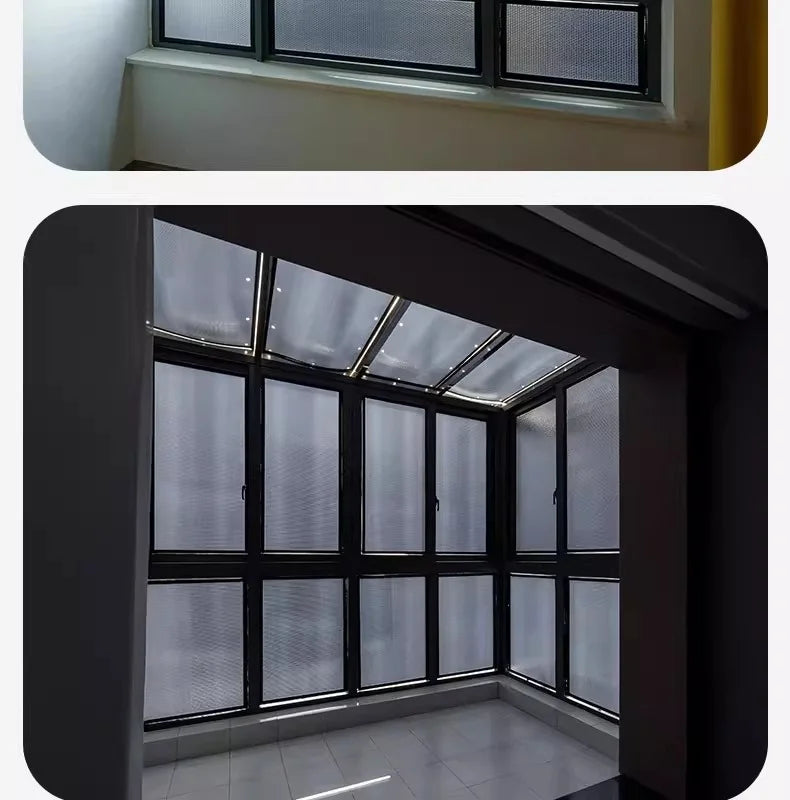 Double Sided Aluminum Foil Sun Block Curtain Retractable Heat Insulation Roller Blind Anti-UV Heat Insulation Window Sunscreen
