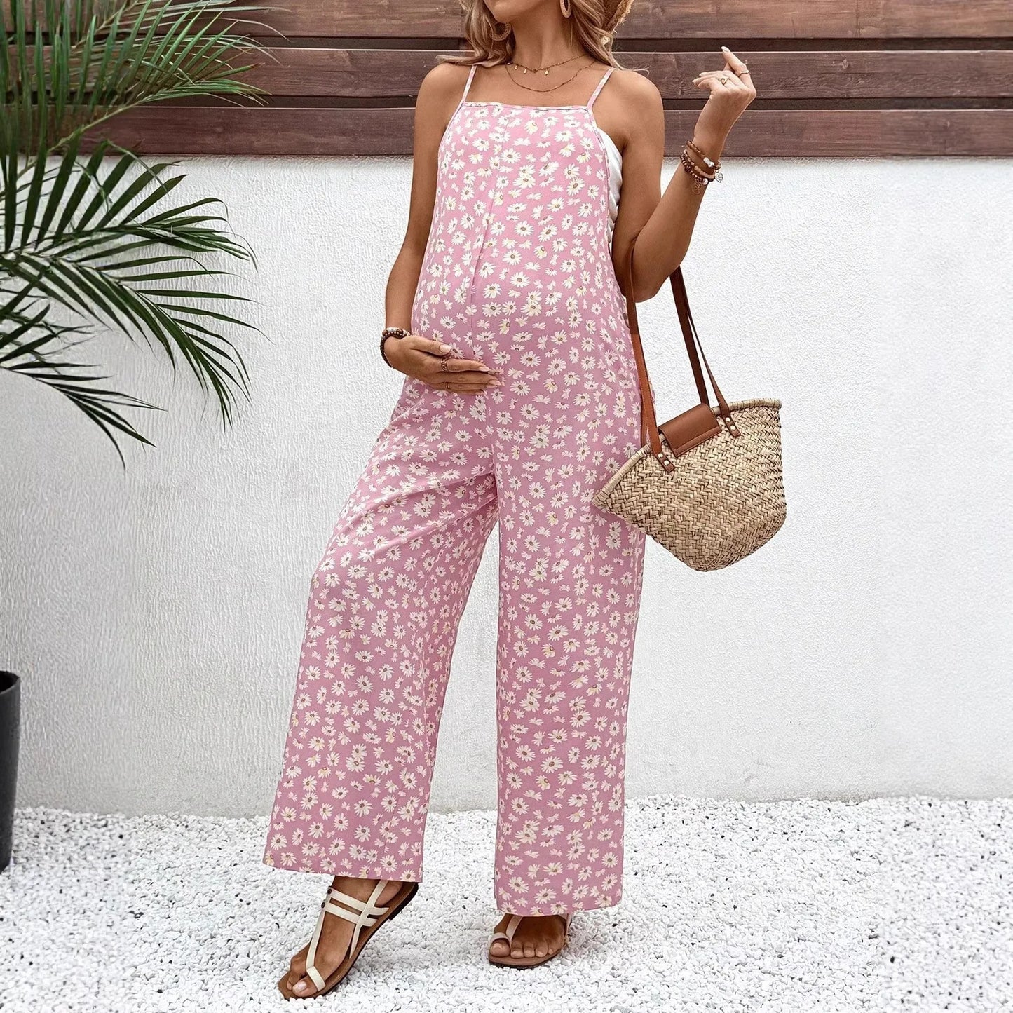 Clothes for Pregnant Women Printed Bohemian Style Pregnant Baby Carrier Pants Spring Summer Maternity Clothing Pregnancy Pants