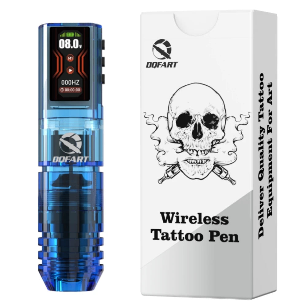 DQFART Hot Poseidon Wireless Tattoo Machine Pen 3Styles 6Colors 1600mAh Safe Professional Artists Creative Designs Beginner