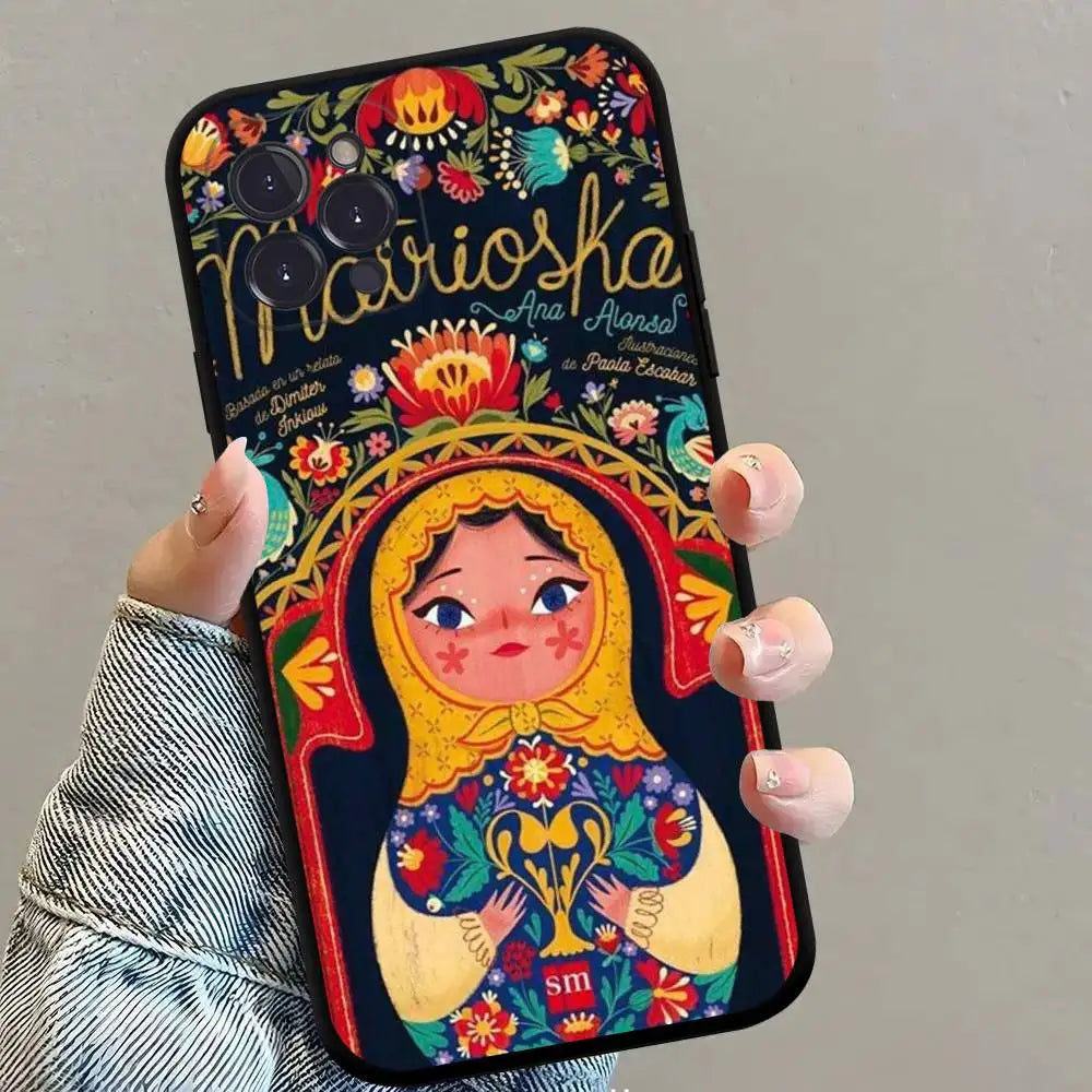 Russian Traditional Pattern Phone Case TPU Phone Case For Iphone17 Air 16 15 14 13 12 11 Pro Max Plus Cover Case