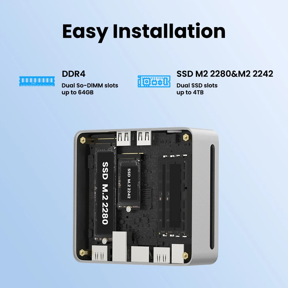 GenMachine AMD Ryzen 3 7330U DDR4 8G RAM 256G ROM Win 11 MINI PC 4 Core 8 Thread 3.6GHz TDP 15W WIFI6 Diy Gaming Pc Gamer