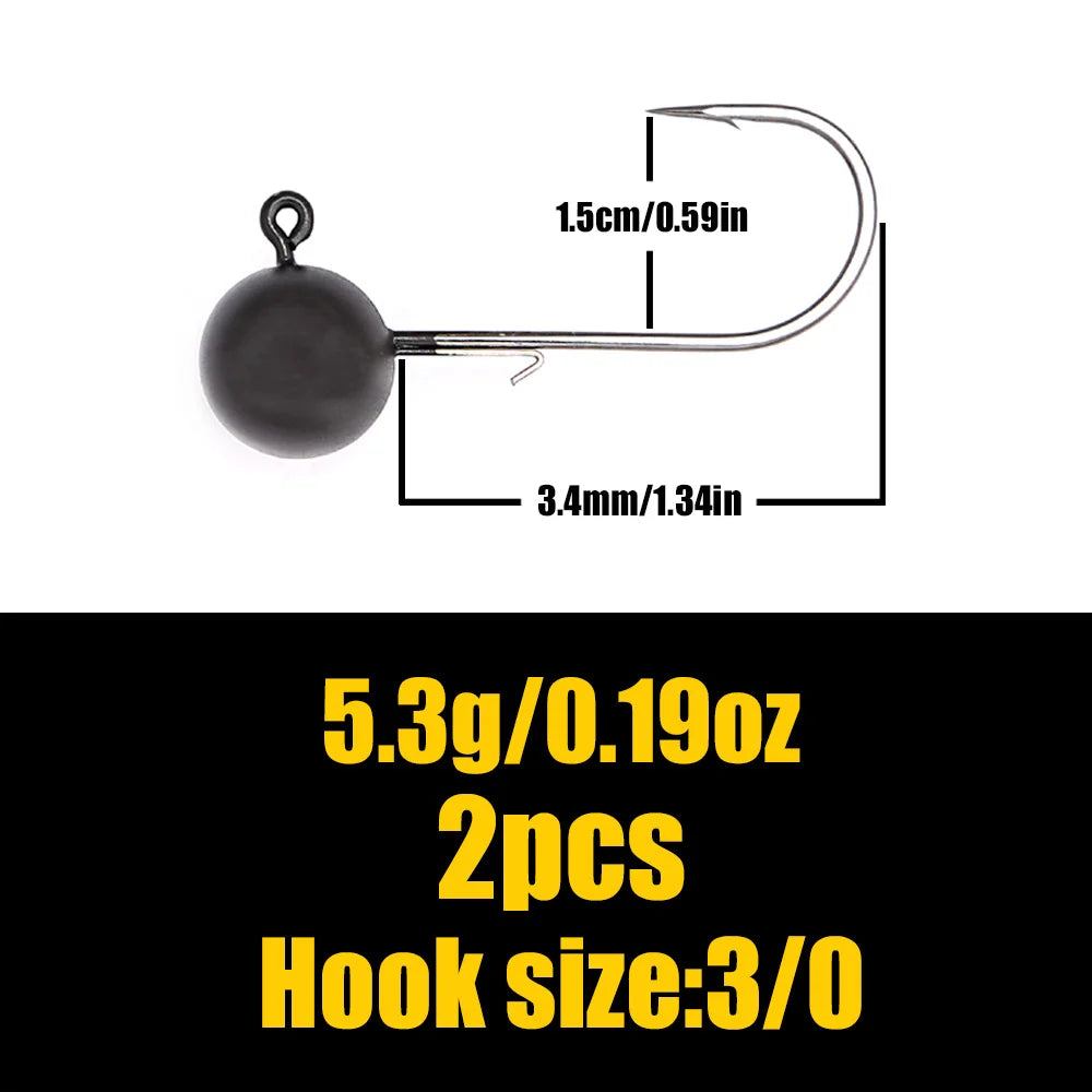 B&U Tungsten Jig Head Fishing Hook Barbed Fishhook Fishing Tackle Accessories Kit Pesca Pike Bass Swimbait Fishhooks