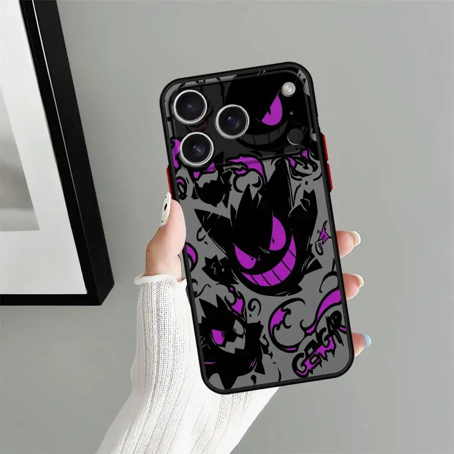 Case for iPhone 17 Pro Max 15 17e 7 8 SE XS XR Air 16 Plus 14 12 13 Mini 11 Funda Back Phone Cover Pokemon Gengar Cool