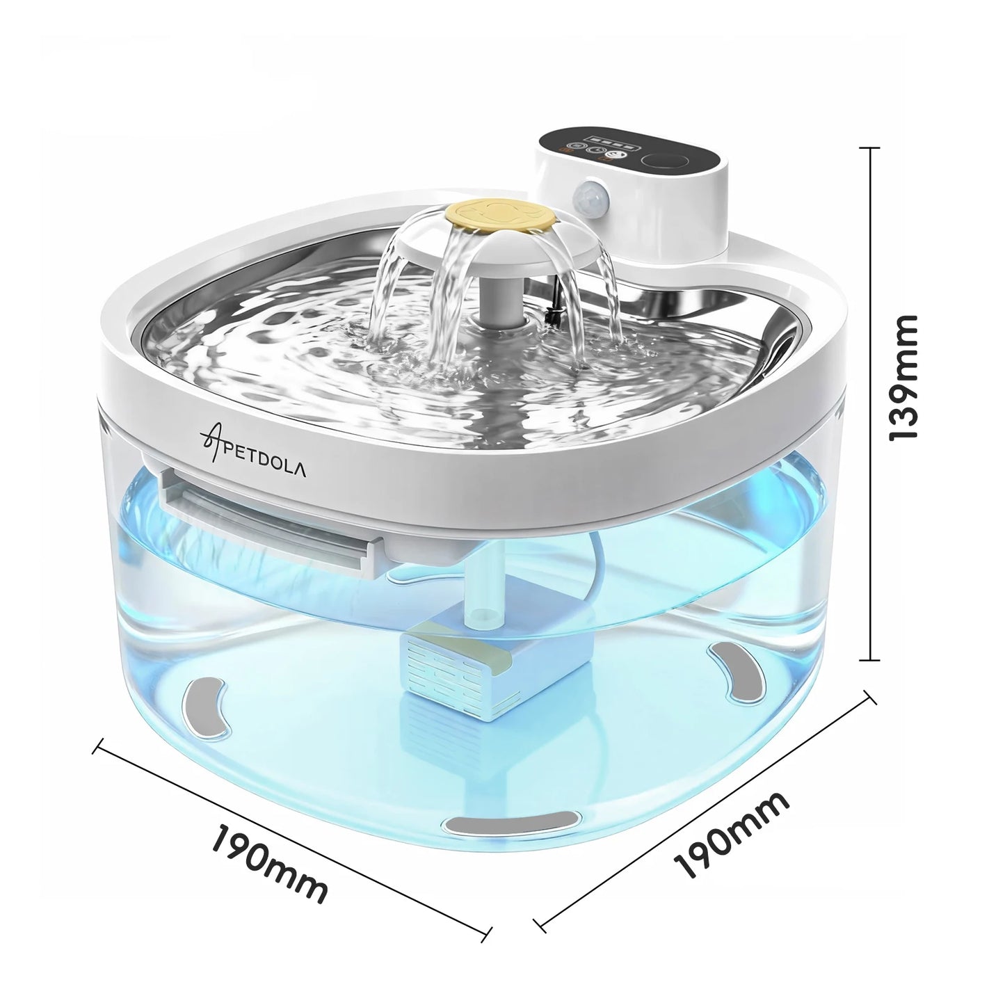 Wireless Cat Water Fountain Auto Sensor Cordless Pet Water Dispenser 4000mAh Battery Operated For Cats Dogs Drinking Fountain