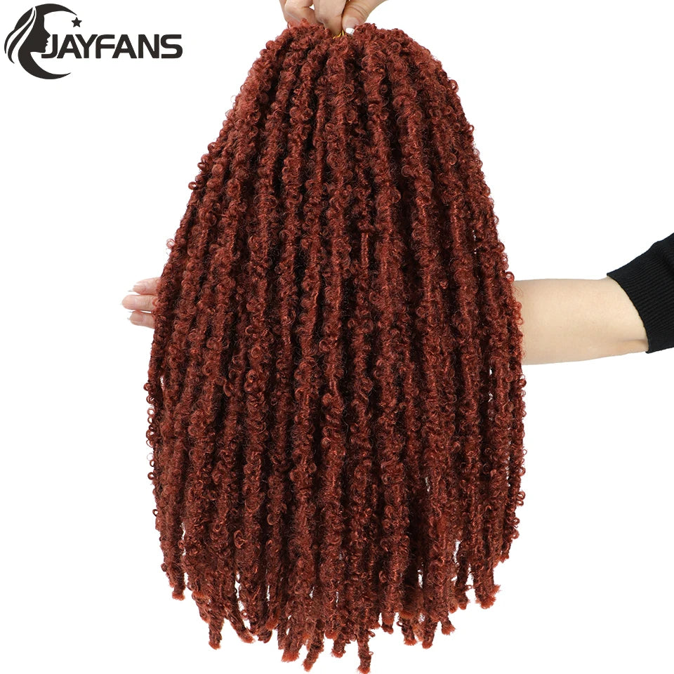 18 24 Inch Butterfly Locs Crochet Hair Extensions Synthetic Distressed Butterfly Soft Locs Crochet Braids Hair for Black Women