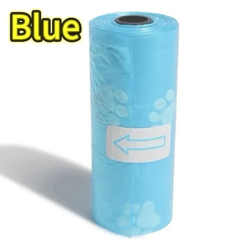 5/10/20/50rolls Random Color Cartoon Paw Graphic Dog Poop Bags Pet Poop Bags Leak-Proof Dog Waste Bags for Pet Supplies Tools