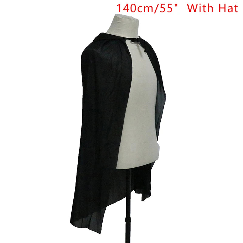 Halloween Costume For Men Woman Kids Female Girl Boy Adult Death Scary Devil Role Red Black Witch Vampire Long Cape Cloak Hooded