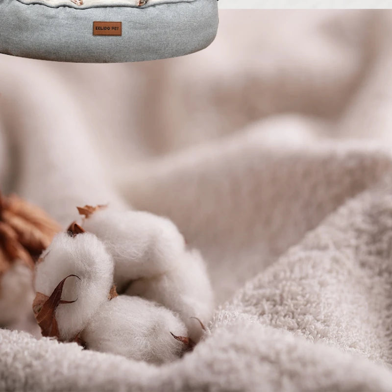 Sponge Velvet Insulated Dog Bed  Washable Winter Pet Mattress  Windproof Enclosed Cat Sleeping Bag  Shaped Pet Tent