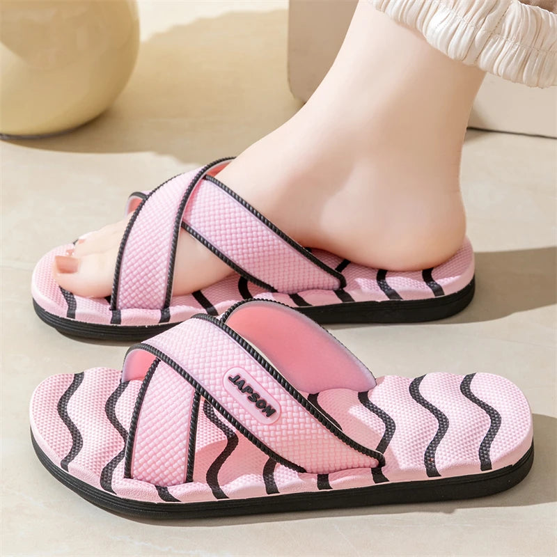 Couple Style Men's and Women's New Summer Beach Shoes Lightweight Flip-Flops Non-Slip Large Size Slippers Thick-Soled Anti-Odor