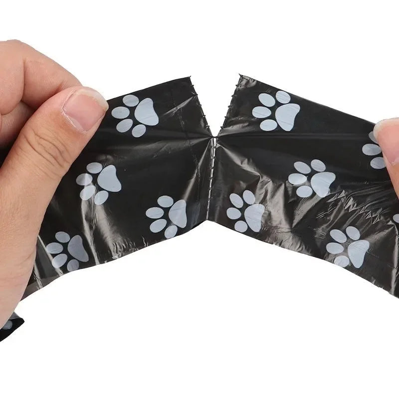 5/10/20/50rolls Random Color Cartoon Paw Graphic Dog Poop Bags Pet Poop Bags Leak-Proof Dog Waste Bags for Pet Supplies Tools