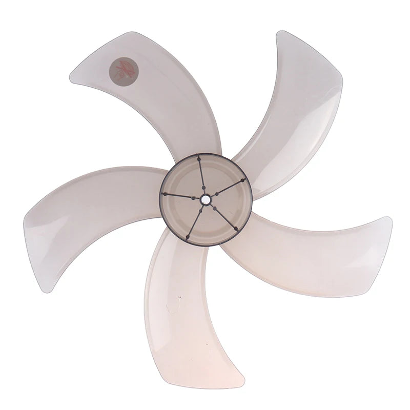 40cm/16inch Plastic Five Leaves Fan Blade For Household Stand/Table Fanner Accessories With Nut Cover For Pedestal Fan