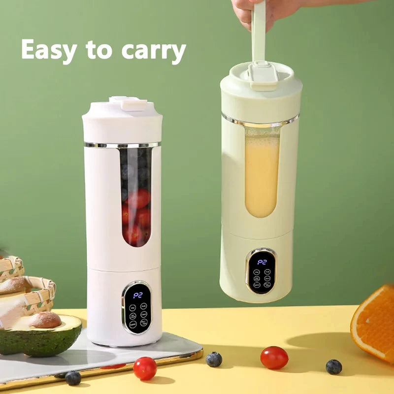 New Upgrade 530ml Wireless Portable Juicer Cup 7.4V 12 Stainless Steel Blades 4 Speed Gears USB Rechargeable Ice Crusher Mini El