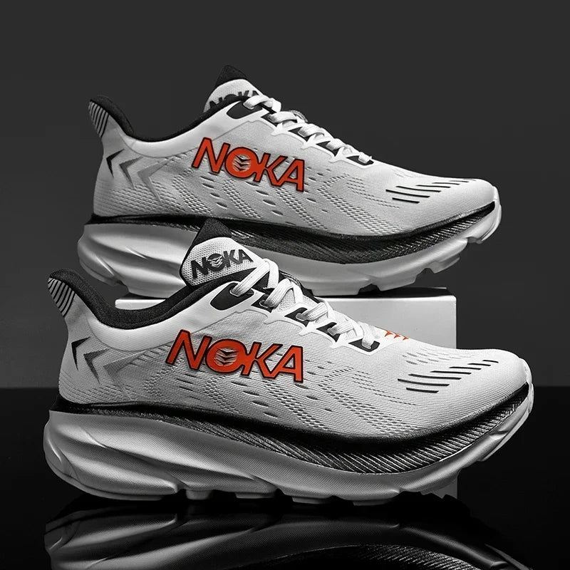 Men's Running Shoes Jogging Breathable Mesh Cushioning Non-Slip Outdoor Shoes Couple Trainer Race Sneakers